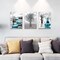 3 Piece Framed Canvas Art Prints Ready to Hang Inspirational Abstract Blue Pictures Home Decorations